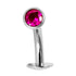 Titanium Threadless Floating Navel Bar - Titanium Bezel Set Jewelled Ball 1.6mm