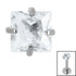 Titanium Claw Set Jewelled Square for Internal Thread shafts in 1.2mm