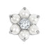 Titanium Claw Set Pearl Primrose Flower for Internal Thread shafts in 1.2mm