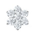 Titanium Claw Set Jewelled Primrose Flower for Internal Thread shafts in 1.2mm