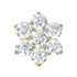 Titanium Claw Set Jewelled Primrose Flower for Internal Thread shafts in 1.2mm