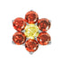 Titanium Claw Set Jewelled Primrose Flower for Internal Thread shafts in 1.2mm