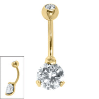 Belly Bar - Sophisticate - Steel Claw Set Double Jewel