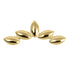 Titanium Marquise Pebble Crescent for Internal Thread shafts in 1.2mm