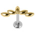 Titanium Internally Threaded Labrets 1.2mm - Titanium Marquise Pebble Crescent