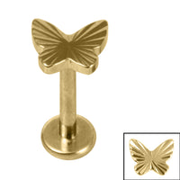 Titanium Internally Threaded Labrets 1.2mm - Titanium Skipper Butterfly