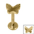 Titanium Internally Threaded Labrets 1.2mm - Titanium Skipper Butterfly