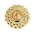 Gold Steel Bezel Set Jewelled Asia Sunshine for Internal Thread shafts in 1.2mm