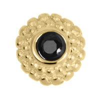 Gold Steel Bezel Set Jewelled Asia Sunshine for Internal Thread shafts in 1.2mm