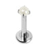 Titanium Internally Threaded Labrets 1.2mm - Titanium Claw Set Round Pearl