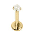 Titanium Internally Threaded Labrets 1.2mm - Titanium Claw Set Round Pearl