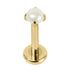 Titanium Internally Threaded Labrets 1.2mm - Titanium Claw Set Round Pearl