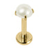 Titanium Internally Threaded Labrets 1.2mm - Titanium Claw Set Round Pearl