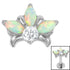 Titanium Claw Set Opal and Jewel Water Lily for Internal Thread shafts in 1.2mm