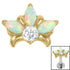 Titanium Claw Set Opal and Jewel Water Lily for Internal Thread shafts in 1.2mm