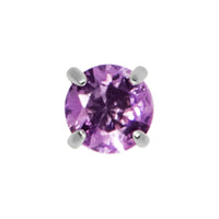 Titanium Claw Set Natural Gemstone Tops for Internal Thread shafts in 1.2mm