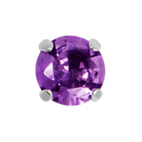 Titanium Claw Set Natural Gemstone Tops for Internal Thread shafts in 1.2mm