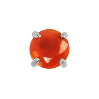 Titanium Claw Set Natural Gemstone Tops for Internal Thread shafts in 1.2mm