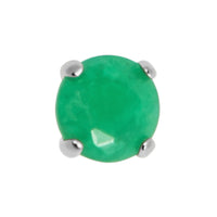 Titanium Claw Set Natural Gemstone Tops for Internal Thread shafts in 1.2mm