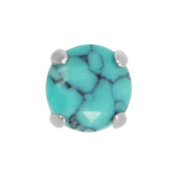 Titanium Claw Set Natural Gemstone Tops for Internal Thread shafts in 1.2mm