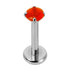 Titanium Internally Threaded Labrets 1.2mm - Titanium Claw Set Jewelled Round Natural Gemstone Tops