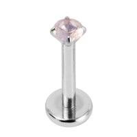 Titanium Internally Threaded Labrets 1.2mm - Titanium Claw Set Jewelled Round Natural Gemstone Tops