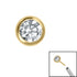 Titanium Threadless (Bend/Push fit) Bezel Set Jewelled Balls