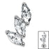 Titanium Claw Set 3 Jewel Climbing Marquise Fan Top for Internal Thread shafts in 1.2mm