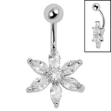 Belly Bar - Steel St Bernards Lily Flower