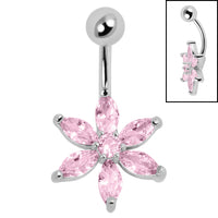 Belly Bar - Steel St Bernards Lily Flower