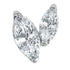 Titanium Claw Set Marquise Duo Top for Internal Thread shafts in 1.2mm