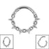Titanium Spiked Chain Hinged Clicker Ring