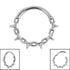 Titanium Spiked Chain Hinged Clicker Ring