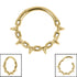 Titanium Spiked Chain Hinged Clicker Ring