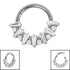 Titanium Claw Set Moonlight Jewelled Hinged Clicker Ring