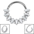 Titanium Claw Set Moonlight Jewelled Hinged Clicker Ring