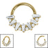 Titanium Claw Set Moonlight Jewelled Hinged Clicker Ring
