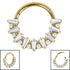 Titanium Claw Set Moonlight Jewelled Hinged Clicker Ring