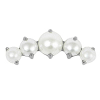 Titanium Claw Set Grace Pearl Crescent for Internal Thread shafts in 1.2mm