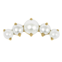 Titanium Claw Set Grace Pearl Crescent for Internal Thread shafts in 1.2mm