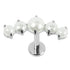 Titanium Internally Threaded Labrets 1.2mm - Titanium Claw Set Grace Pearl Crescent
