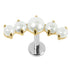 Titanium Internally Threaded Labrets 1.2mm - Titanium Claw Set Grace Pearl Crescent