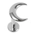 Titanium Internally Threaded Labrets 1.2mm - Titanium Eclipse Moon