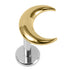 Titanium Internally Threaded Labrets 1.2mm - Titanium Eclipse Moon