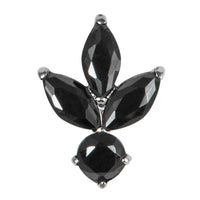 Titanium Claw Set Jewelled Lotus Solitaire Drop for Internal Thread shafts in 1.2mm