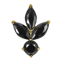 Titanium Claw Set Jewelled Lotus Solitaire Drop for Internal Thread shafts in 1.2mm