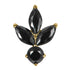 Titanium Claw Set Jewelled Lotus Solitaire Drop for Internal Thread shafts in 1.2mm