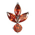 Titanium Claw Set Jewelled Lotus Solitaire Drop for Internal Thread shafts in 1.2mm