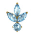 Titanium Claw Set Jewelled Lotus Solitaire Drop for Internal Thread shafts in 1.2mm