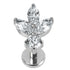 Titanium Internally Threaded Labrets 1.2mm - Titanium Claw Set Jewelled Lotus Solitaire Drop